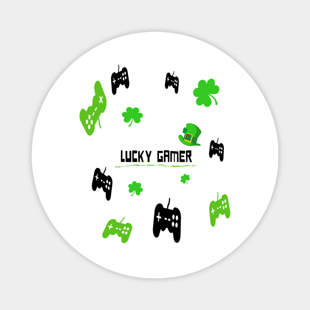 Lucky gamer / saint patrics day Magnet by Pop on Elegance